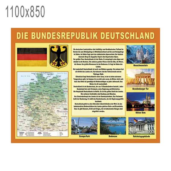Стенд з картою і символікою Німеччини 45272 фото