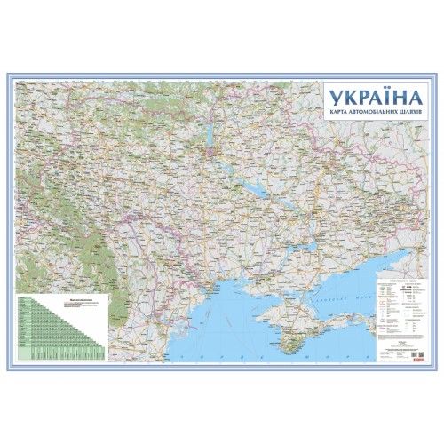 Карта автомобільних доріг України на планках 1041948 фото