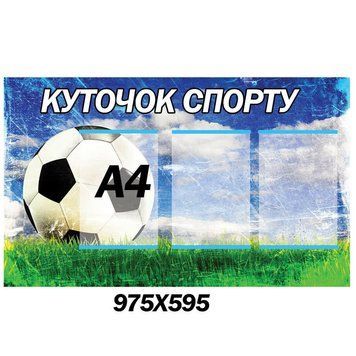 Куточок Спорту синій 42294 фото з прикладом дизайну