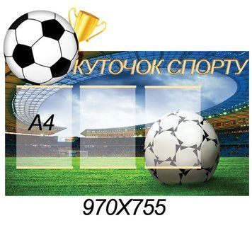 Стенд Куток Спорту 42243 фото з прикладом дизайну