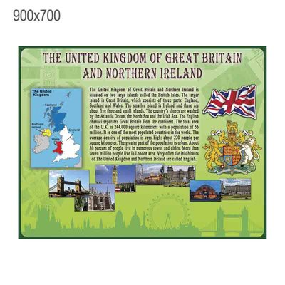 Стенд "Великобритания" зеленый 43474 фото