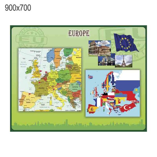 Стенд "Европа" зеленый 43471 фото