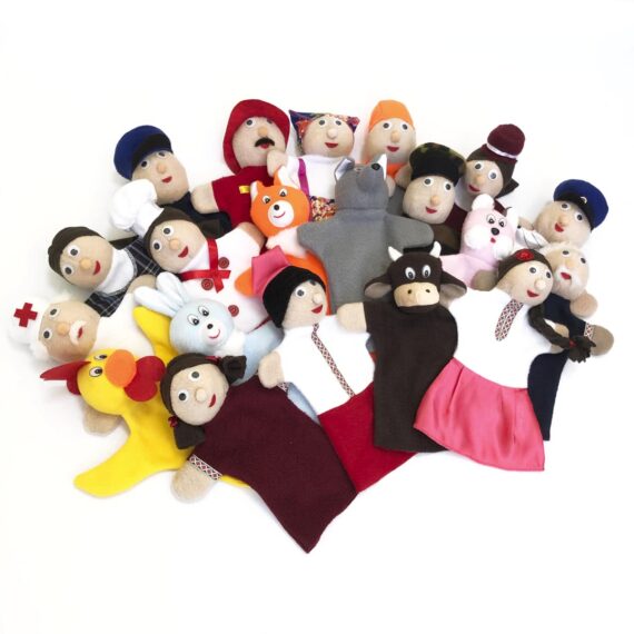 Кукольный театр «Профессии, семья, животные» 20 персонажей фото 62313