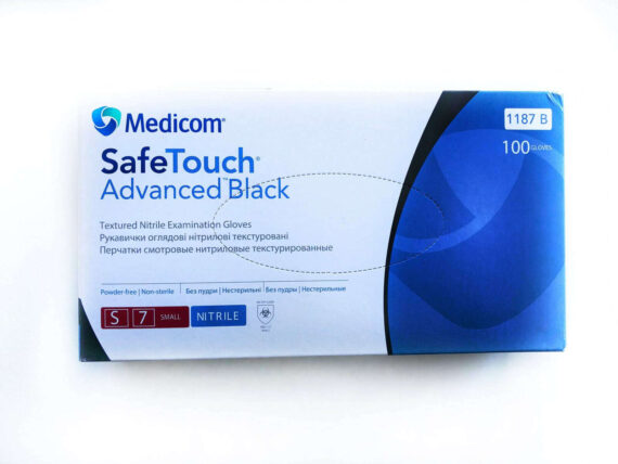 Нітрилові рукавички неопудрені Medicom SafeTouch Advanced Slim Blue, 100 шт фото 67910