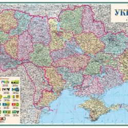 Административная карта Украины для начальной школы на планках фото 69928