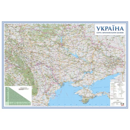 Карта автомобильных дорог Украины на планках фото 70062