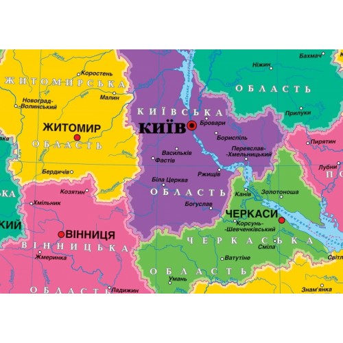 Адміністративна карта України для початкової школи фото 70072